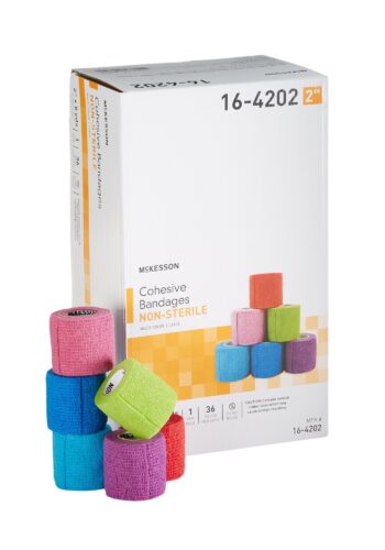 McKesson Cohesive Flexible Bandages – 3" x 5 yds (Self-Adherent, Tan)