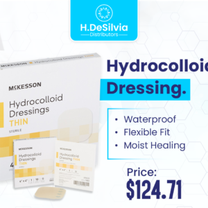 McKesson Thin Sterile Hydrocolloid Dressings – 4" x 4" (10 per Box)