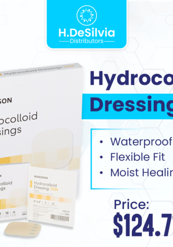 McKesson Thin Sterile Hydrocolloid Dressings – 4" x 4" (10 per Box)