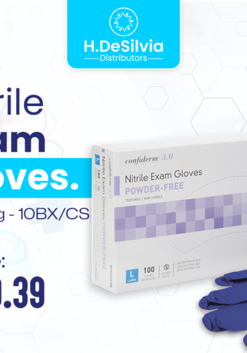 McKesson Confiderm 3.0 Powder-Free Nitrile Exam Gloves – Blue (Size Large, 100 per Box)