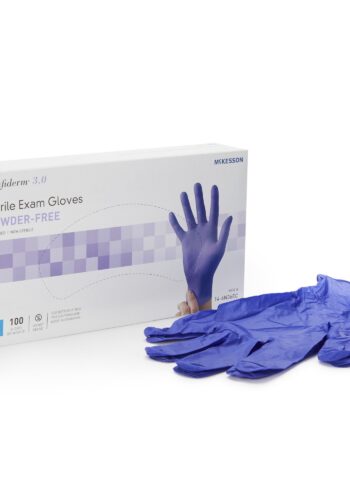 McKesson Confiderm 3.5C Nitrile Exam Gloves – Blue (Size Medium, 100 Count)