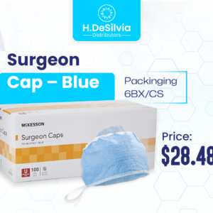 McKesson Blue Surgeon Caps – Tie-On Style (Universal Size)