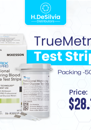 TrueMetrix PRO Professional Monitoring Blood Glucose Test Strips – 50 Per Box