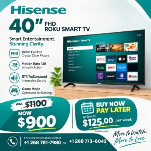 Hisense 40" FHD Roku Smart TV