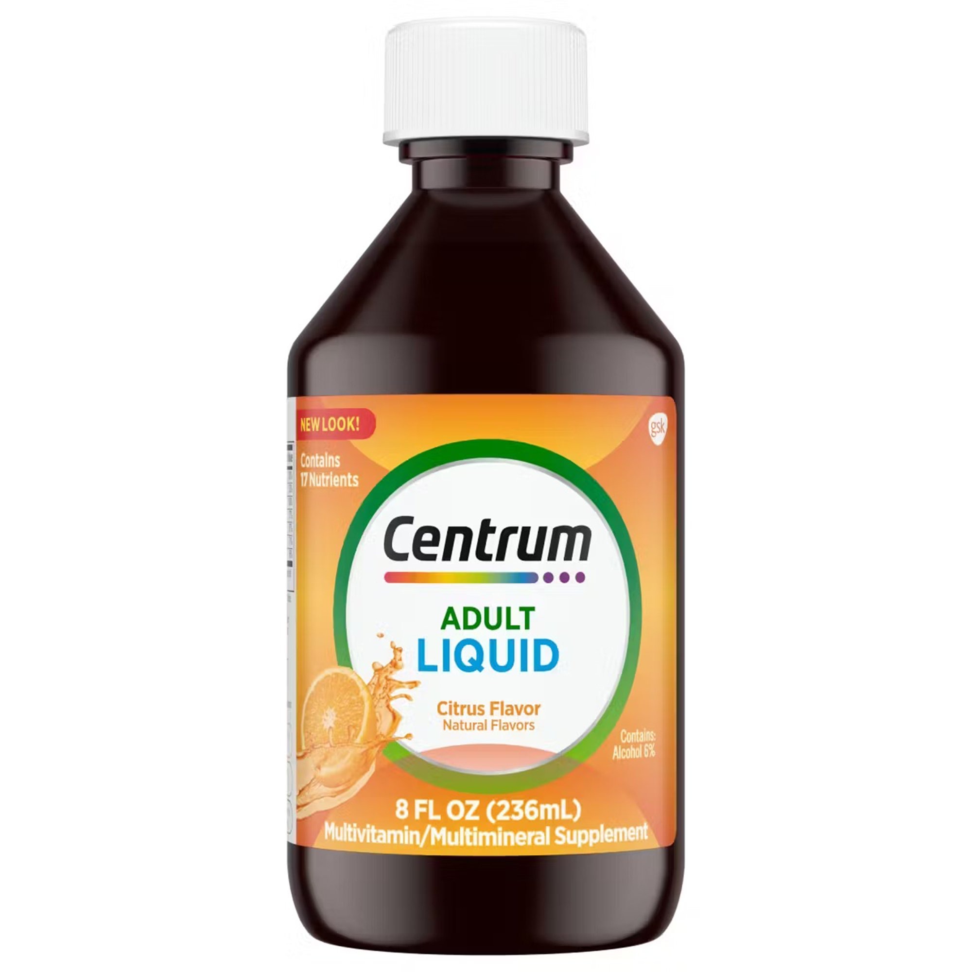 Centrum Adult Liquid Multivitamin/Multimineral Supplement – Citrus Flavor (8 FL OZ)